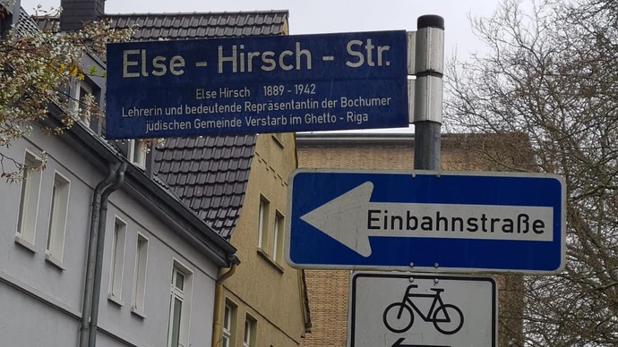 Straßenschild "Else-Hirsch-Straße"